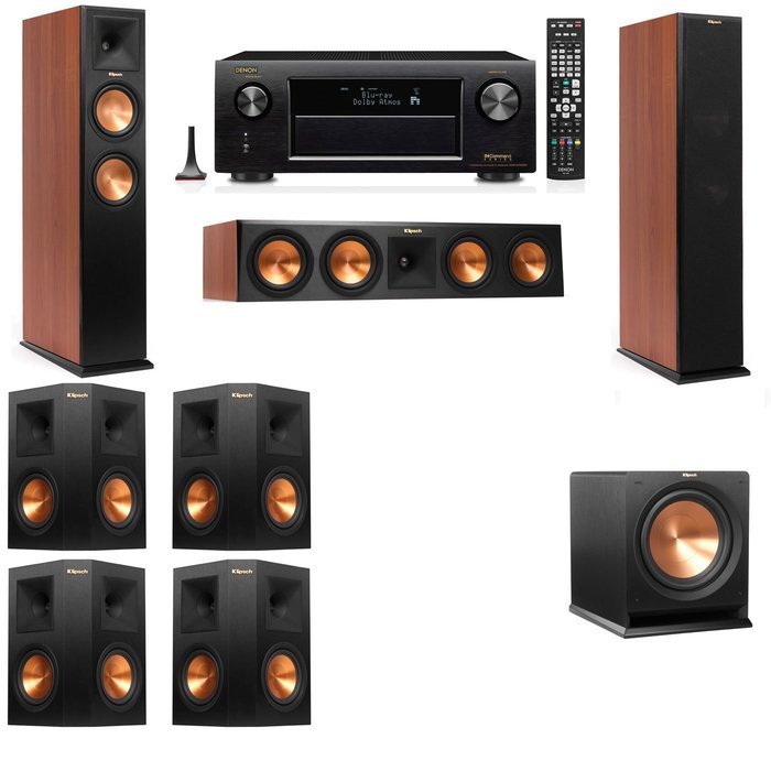 Klipsch RP-260F Tower Speakers CH-R112SW-7.1-Denon AVR-X3200W