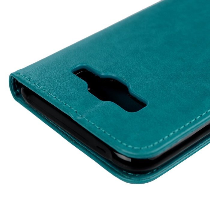 J7 Case,Samsung Galaxy J7 Case (2015 Version) - Wallet Embossed Butterflies Tree Premuim PU Leather Soft TPU Inner... N30