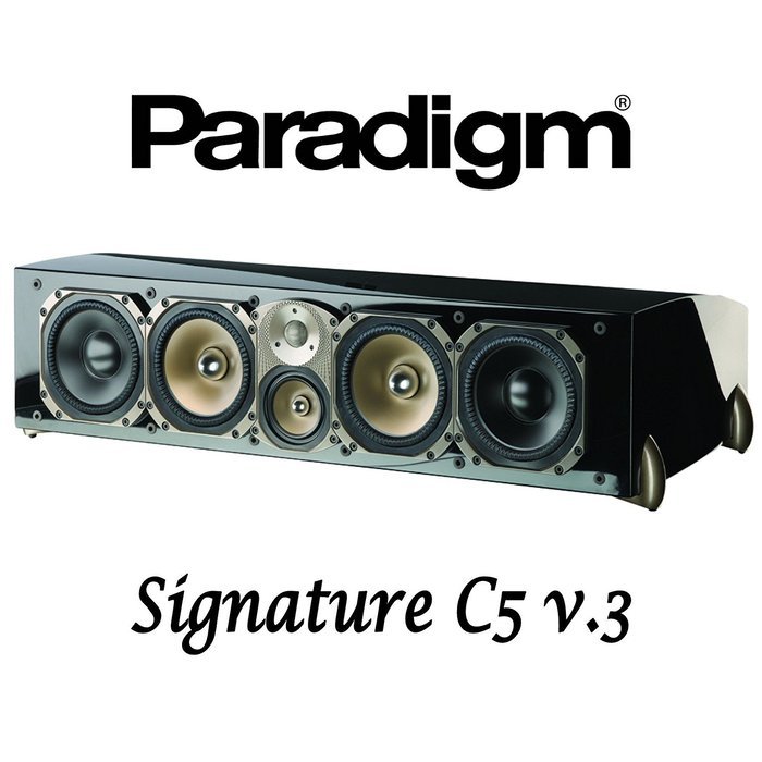 Paradigm Signature C5 v.3 3-1/2-Way Center Channel Speaker (Single, Piano Black) N2