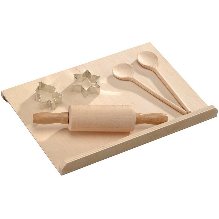 Kesper 69125 Kids Baking Set Of Beech Wood, Brown