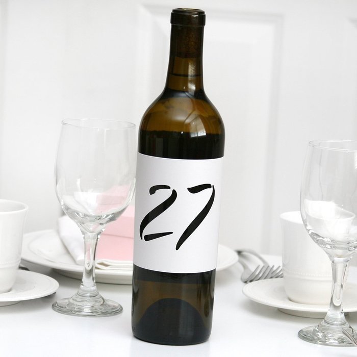 Hortense B. Hewitt Wine Bottle Table Number Wraps, 1 to 40 N2