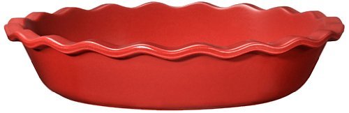 Emile Henry Natural Chic Pie Plate - 9" - Red/Red