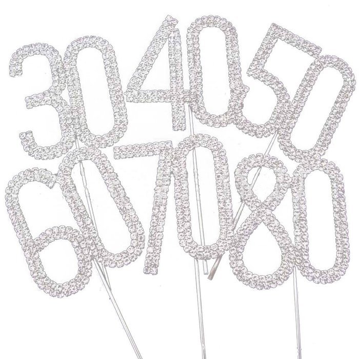 Hundred Decorative Rhinestone Cake Topper N8