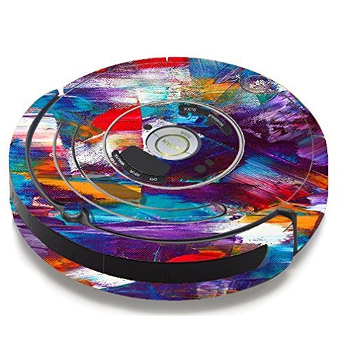 Skin Decal Vinyl Wrap For IRobot Roomba 650 655 Vacuum / Brush Strokes Paint
