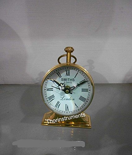 Vintage Nautical Roman Counter Table Top Full Brass Clock A Home Decor Item