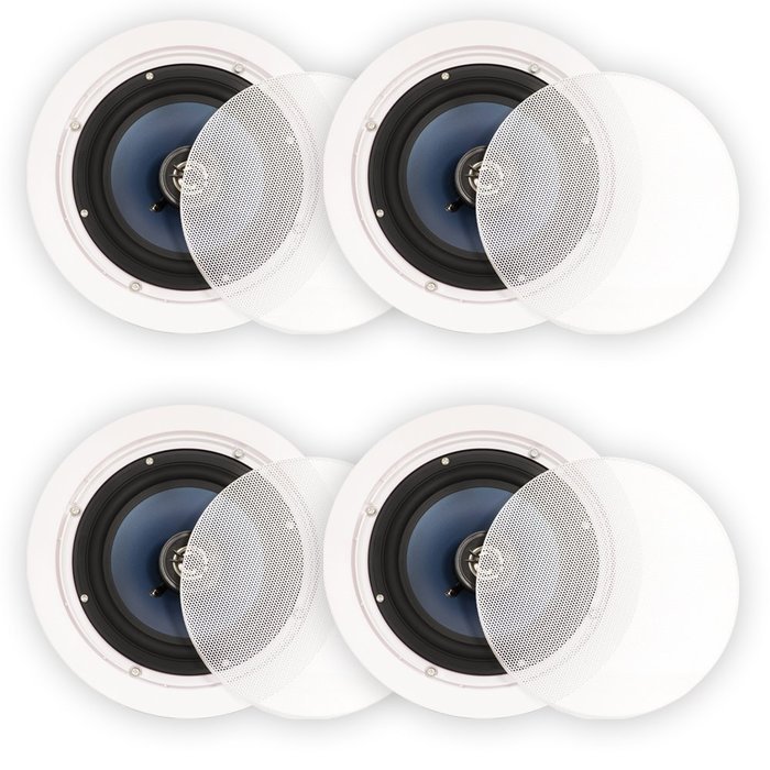 Blue Octave LC62 In Ceiling 6.5" Speakers Home Theater Surround Sound 2-Way Speaker 2 Pair Pack