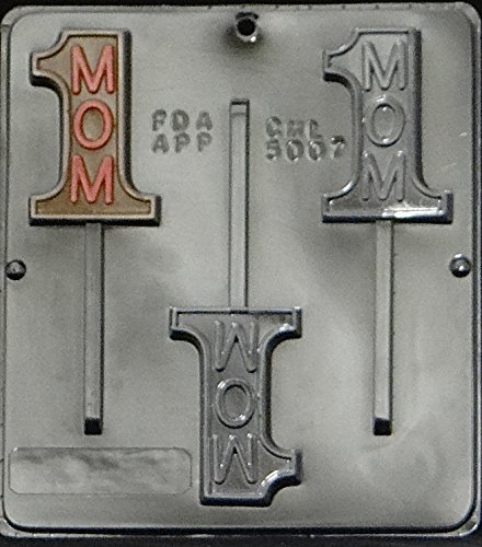 #1 Mom Chocolate Lollipop Lollipops Candy Mold Mothers Day 5007