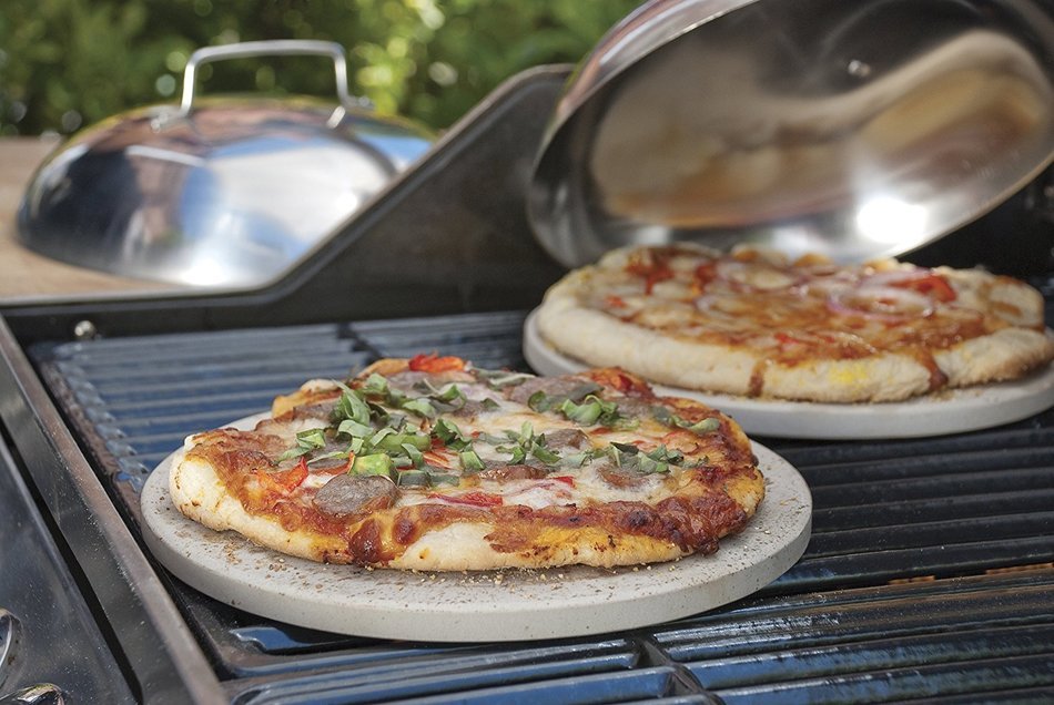 Pizzacraft PC0003 8" Round Ceramic Mini Baking/Pizza Stones, Set of 4 N2