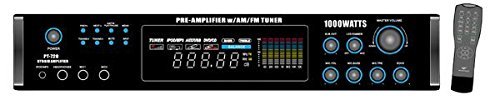 Pyle Home PT720A 1000-Watt AM/FM/Tuner Hybrid Amplifier with 70-Volt Output, Built-In Auto Mute Function And Music...