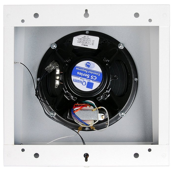 Quam SYSTEM 3/VC 8" Slanted Speaker w/Volume Control 5W-25/70V White N4
