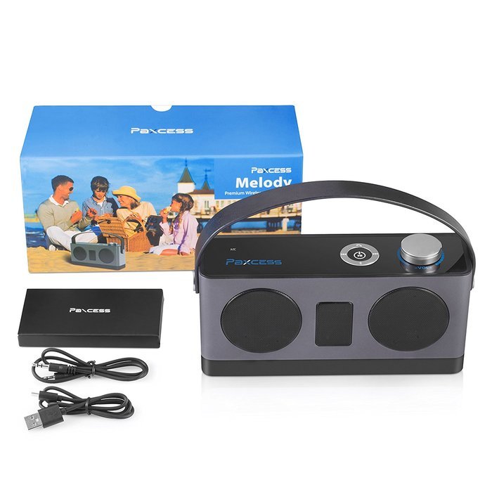Paxcess Bluetooth 4.1 Speakers Powerful 24W Loudspeakers Super Bass Home Speaker with 24 Hours Playtime 66 Feet... N3