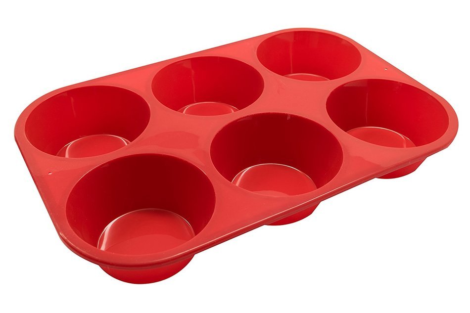 Marathon Housewares KW200016RD Premium Silicone Bakeware Jumbo Muffin Pan, Red N13