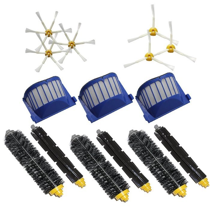 Hongfa Irobot Roomba Filters and Brushes 3 Armed Side Brush, 6 Armed Side Brush, Roomba Flexible Beater Brush,...