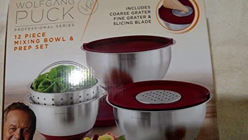 Wolfgang Puck Mixing Bowl set 12 pc (red) N2