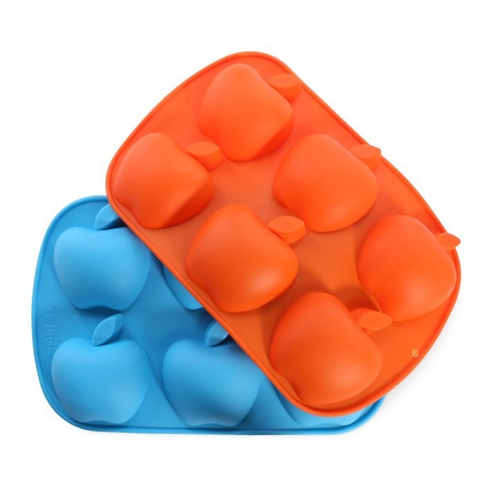 Cake Bread Molds, 2PCS YYP [6 Cavity Apple Shape Mold] Silicone Cake Bread Making Mold for Home Baking - Reusable... N3
