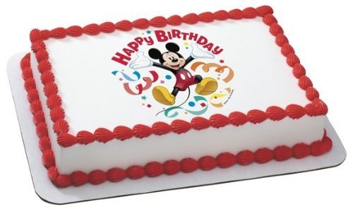 Mickey Mouse Clubhouse Streamers Edible Cake Topper Decoration Sheet Measures 8.5x10.5 Inchs