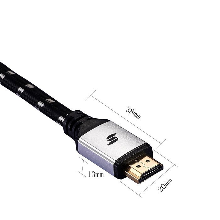 Sinseader three pack 3ft HDMI Cable-Braided Cord-Gold Plated Connectors-Support Ethernet Audio Return Ultra High... N2
