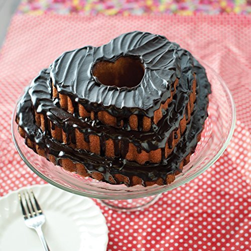 Nordicware 89937 Tiered Heart Bundt Pan, Silver N2