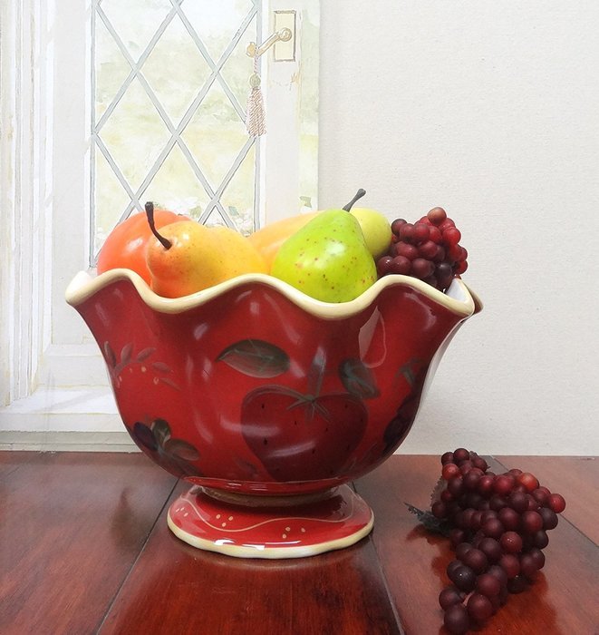 Red Orchard Ceramic 3-Piece Bowl Set, 8-3/8"W, 82769 by ACK N17
