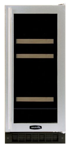 Marvel 3BARM-BS-G-R 15-inch Wide Beverage & Wine Center Right Hinge Door, Glass with Stainless Steel Trim N2