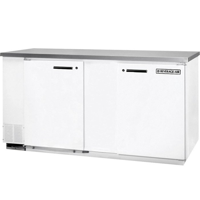 Beverage-Air MS68-1-W 68" Single Sided Milk Cooler in White with Stainless Steel