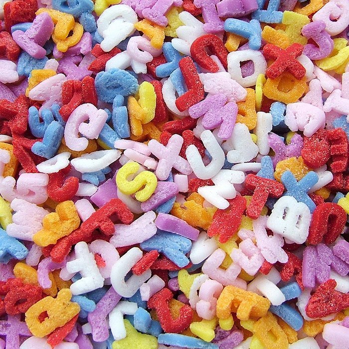 Marshalls Creek Spices All Natural Vegan Cake Decorations, Sprinkles, Rainbow Alphabet, 16 Ounce N45