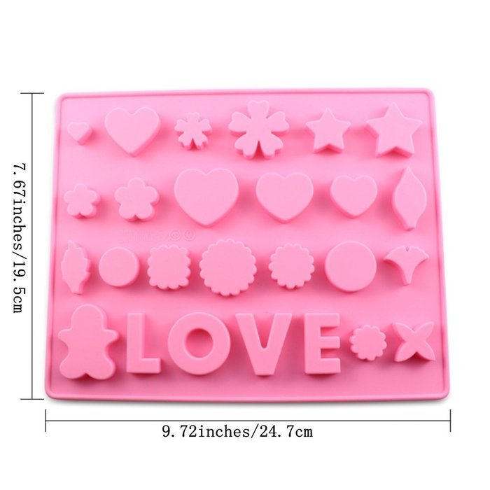 Candy Making Molds, 2PCS YYP [LOVE Shape Mold] Silicone Candy Molds for Home Baking - Reusable Silicone DIY Baking... N4