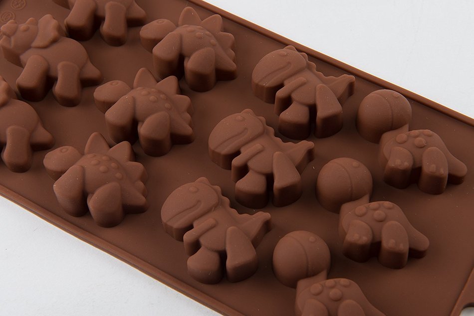 12 Hole Dinosaur Cake Pudding Jelly Chocolate Mold Handmade DIY Soap Candle Ice Mould for Kids N4