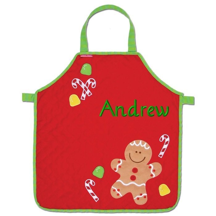 Personalized Stephen Joseph Gifts Christmas Apron, Gingerbread