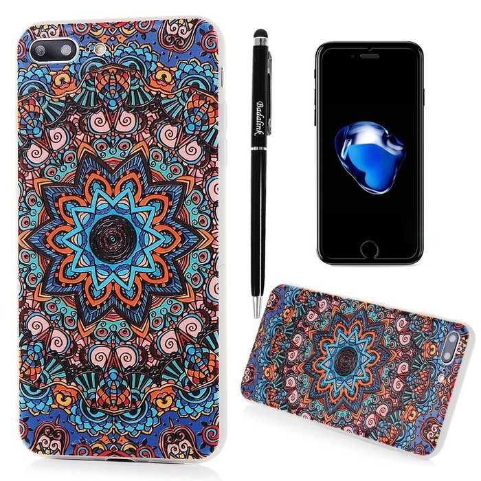 Badalink iPhone 7 Plus 3D Basso-relievo Case (5.5") Shockproof Drop Protection TPU Flexible Easy Grip Bumper Slim... N32