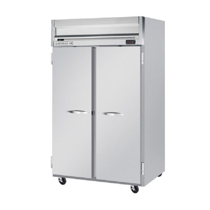 Beverage-Air Commercial Refrigerator Reach-In 2-Section Full Door Top Mount Hrs2-1S