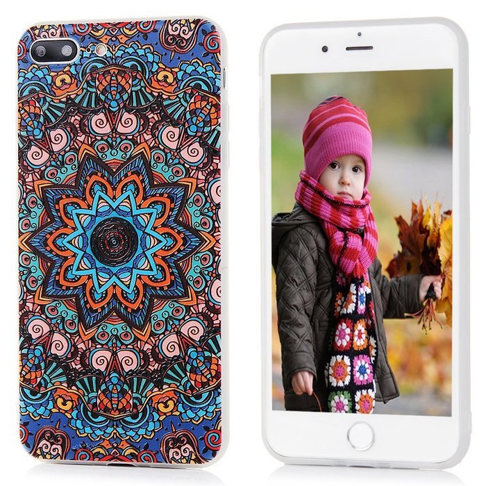 Badalink iPhone 7 Plus 3D Basso-relievo Case (5.5") Shockproof Drop Protection TPU Flexible Easy Grip Bumper Slim... N33