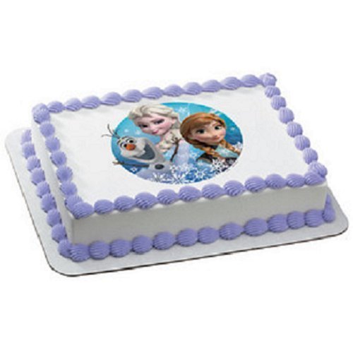 Offically Licensed Frozen Olaf, Elsa & Anna Edible Cake Cupcake Cookie Image (1/4 Sheet) N5