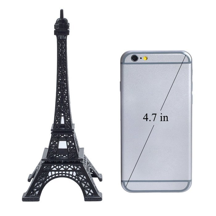 ZOVIE Pari Eiffel Tower Decor Pure Color For Cake Topper(7in, black) N8