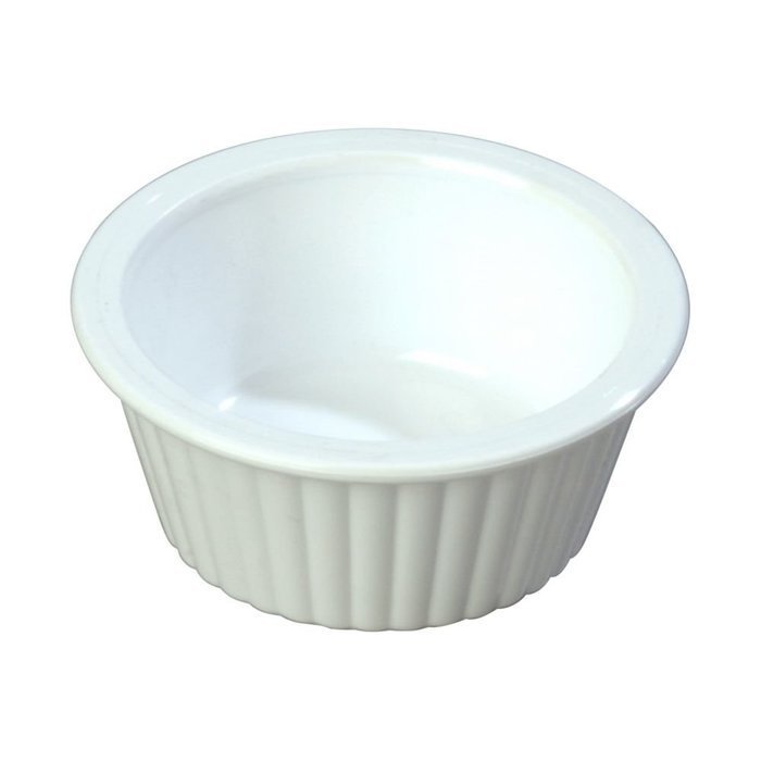 Carlisle 84302 1 Oz. White Fluted Ramekin - Dozen