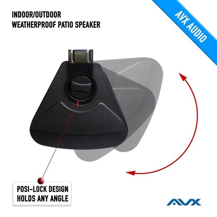 6.5" Outdoor weatherproof patio speaker pair (black) PSP-B1 - by AVX Audio N5