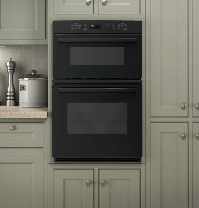 GE JK3800DHBB 27" Black Electric Combination Wall Oven N2