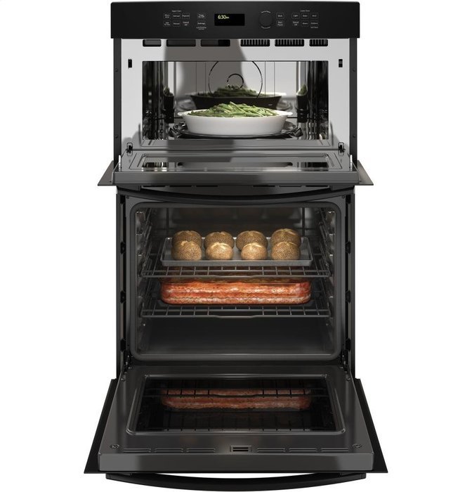GE JK3800DHBB 27" Black Electric Combination Wall Oven N3