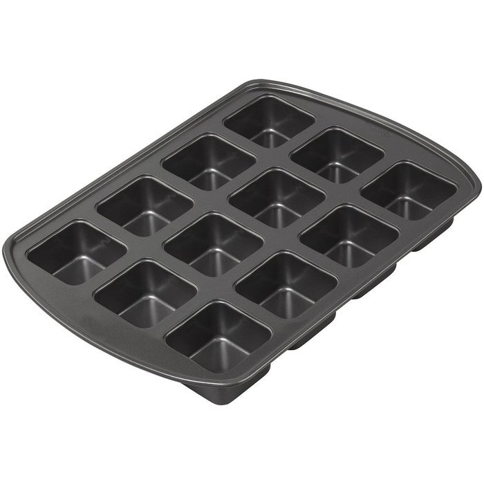 Set of 3 Mainstays Non-Stick 12-Cavity Dessert Bar Pan 13.88" x 10.62" With 2-1/2" Cavities N2
