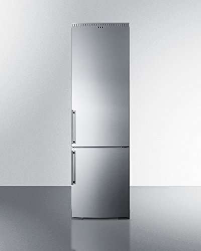 Built-in European counter depth bottom freezer refrigerator with stainless steel doors, platinum cabinet, icemaker... N3