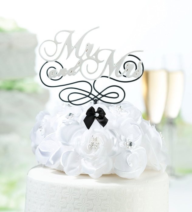 Lillian Rose CT550 Mr. and Mrs. Cake Pick, 3.5-Inch by 4.5-Inch