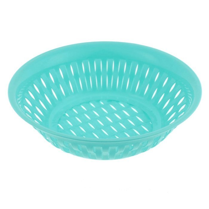 uxcell Plastic Hollow Out Fruit Vegetable Plate Basket Tray 24cm Dia Purple N6