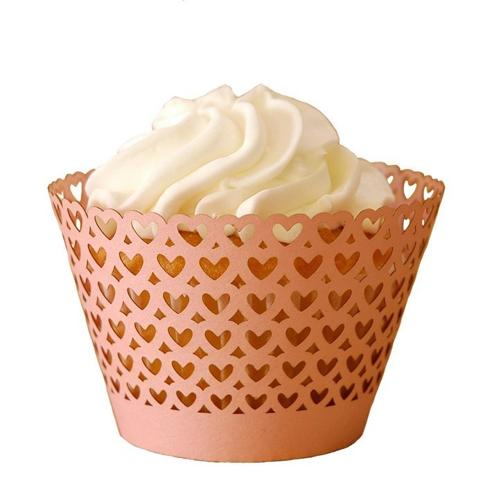 Filigree Regular Cupcake Wrapper, White, 12 pack N19