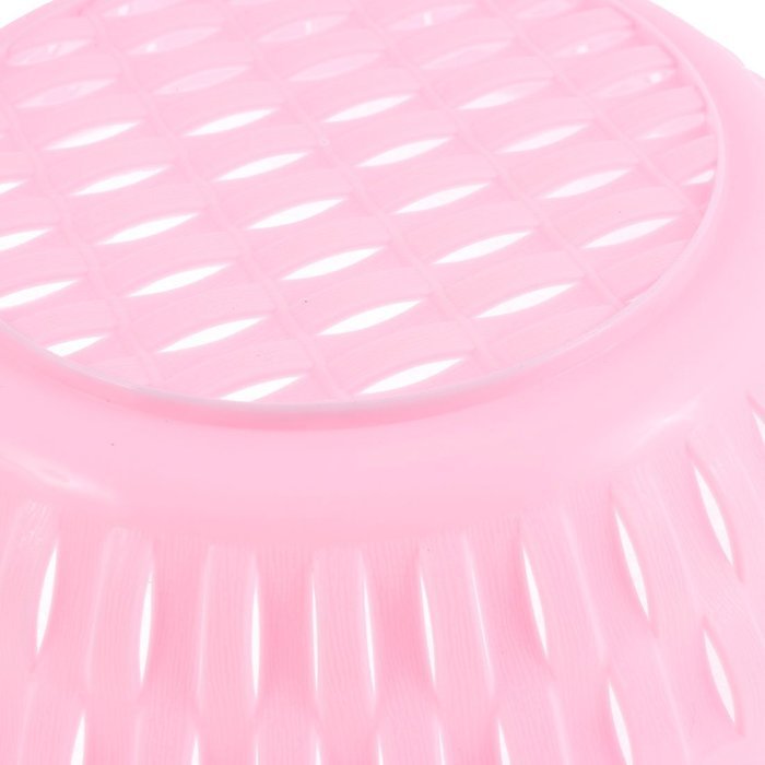 uxcell Plastic Hollow Out Fruit Vegetable Plate Basket Tray 24cm Dia Purple N7