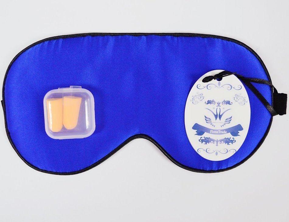Fomatrade Natural Mulberry Silk Mask, Reversible Sleep Silk Blinder Eyeshade for Travel, Relaxing, Flight, Shift... N3