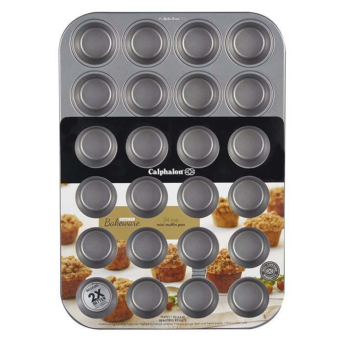 Calphalon Nonstick Bakeware, Mini Cupcake/Muffin Pan, 24-cup