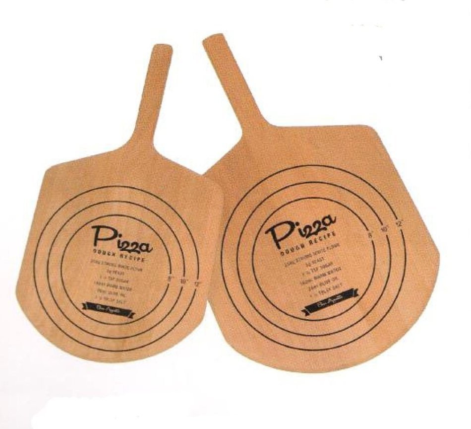 Eddingtons Pizza Paddle 13.5" With Size Guide and Dough Recipe