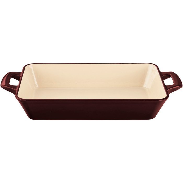 La Cuisine 3.9 Qt Enameled Cast Iron Deep Roasting Pan, Red N4