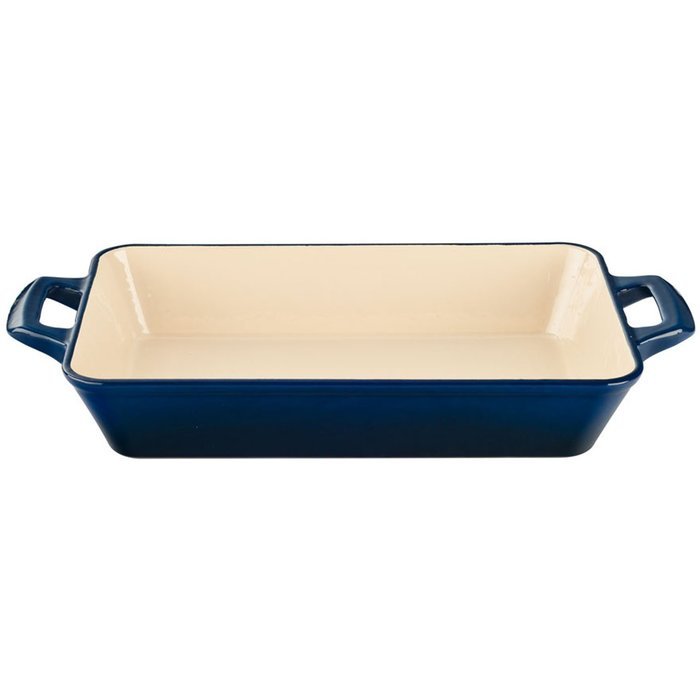 La Cuisine 3.9 Qt Enameled Cast Iron Deep Roasting Pan, Red N6