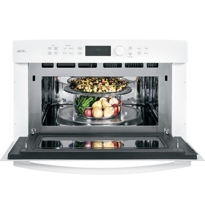 GE PSB9120DFWW Profile Advantium 30" White Electric Single Wall Oven - Convection N4
